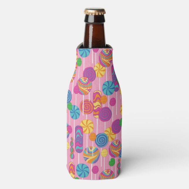 Lollipops Candy Pattern Bottle Cooler (Bottle Front)