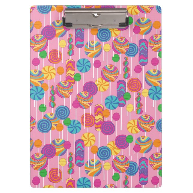 Lollipops Candy Pattern Clipboard (Front)