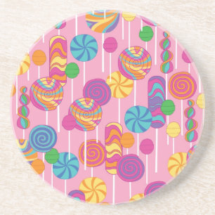 Lollipops Candy Pattern Coaster