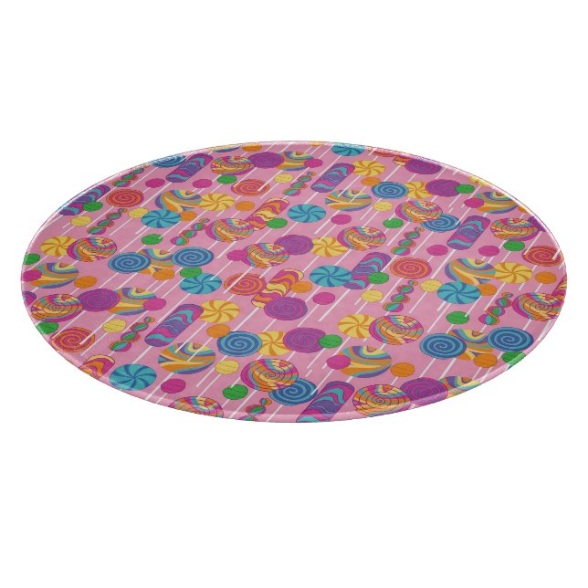 Lollipops Candy Pattern Cutting Board (Corner)