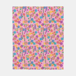 Lollipops Candy Pattern Fleece Blanket