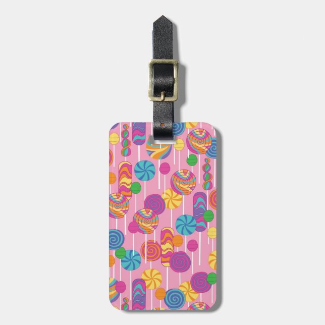 Lollipops Candy Pattern Luggage Tag (Front Vertical)