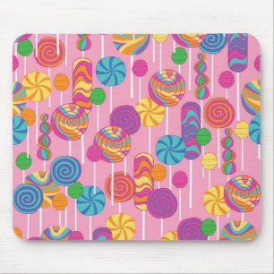 Lollipops Candy Pattern Mouse Mat