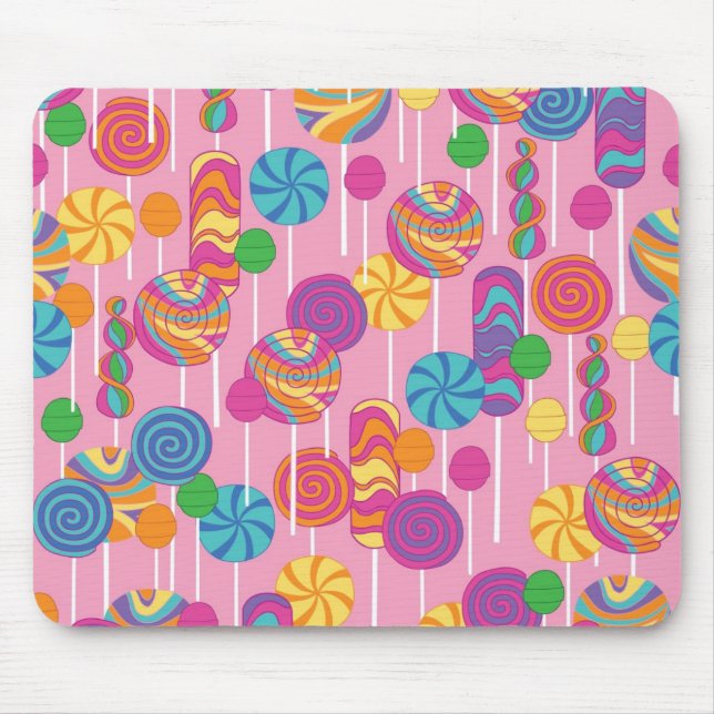 Lollipops Candy Pattern Mouse Mat (Front)