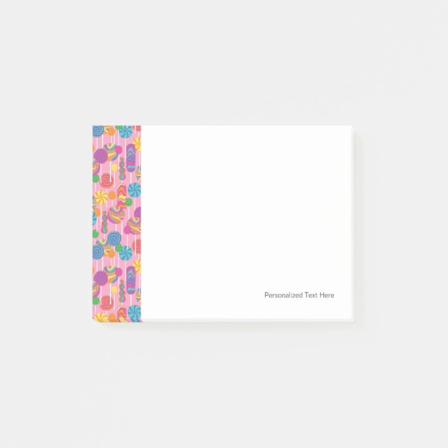 Lollipops Candy Pattern Post-it Notes (Front)