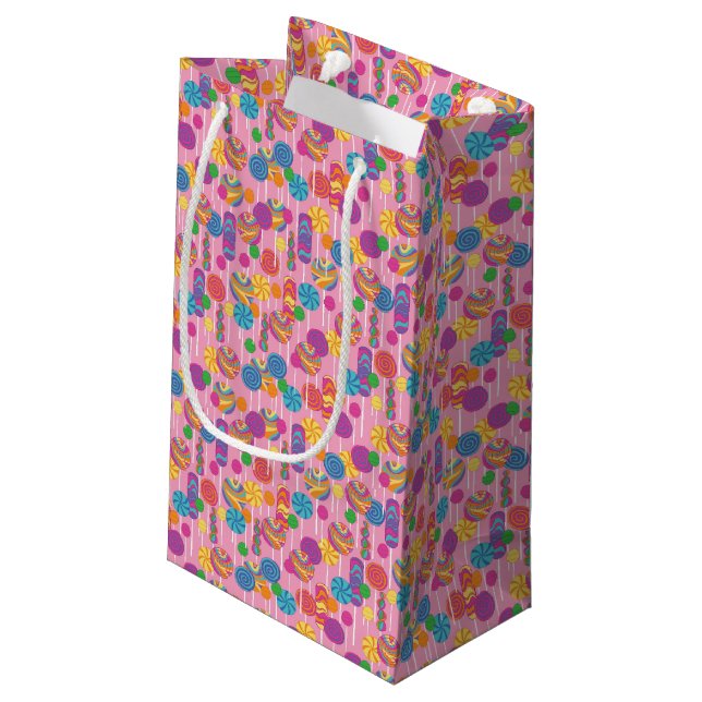 Lollipops Candy Pattern Small Gift Bag (Back Angled)