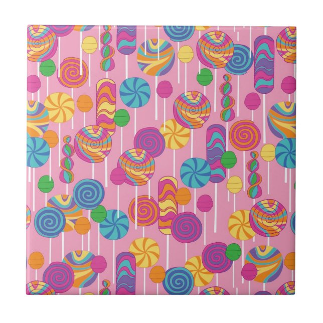 Lollipops Candy Pattern Tile (Front)