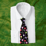 Lollipops Pattern Sweet Candy Lover Candies Black Tie<br><div class="desc">Sweet candy lovers will love this fun candies patterned tie,  printed all over with colourful lollipops on black. Perfect for anyone with a sweet tooth!</div>