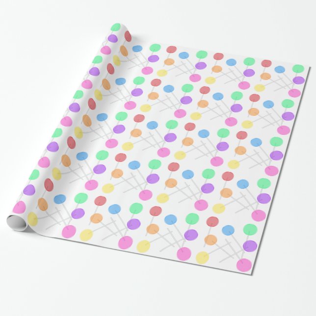Lollipops Wrapping Paper (Unrolled)