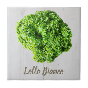 Lollo Bianco Salad lettuce leaves for Vegans Tile