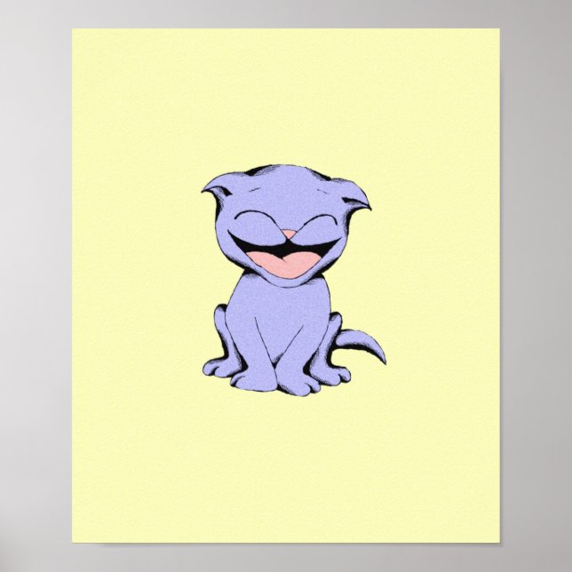 Lolly Cat Laughing Poster (Front)