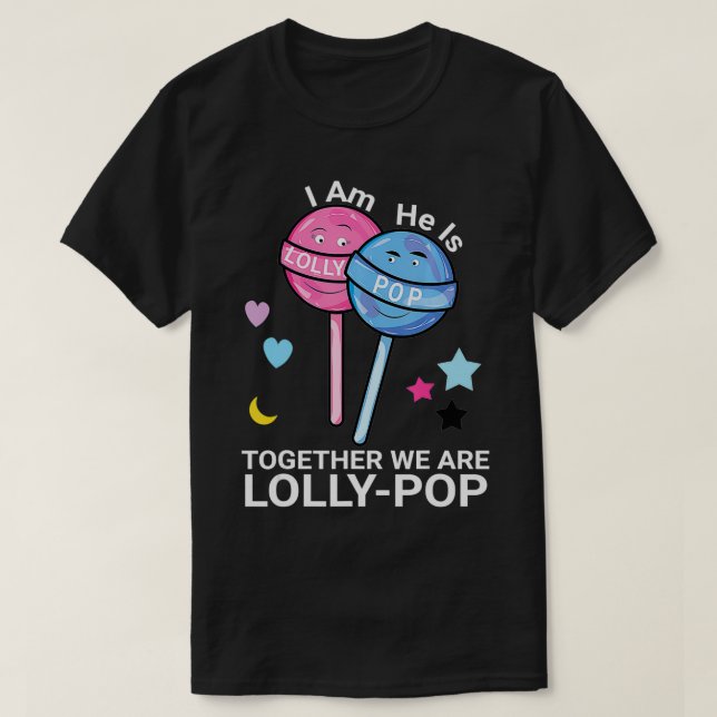 Lolly Pop Grandparents Matching s Couples Lolli Po T-Shirt (Design Front)