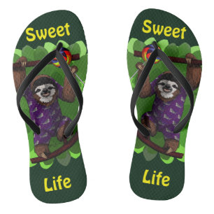 Lolly Sloth Flip Flops