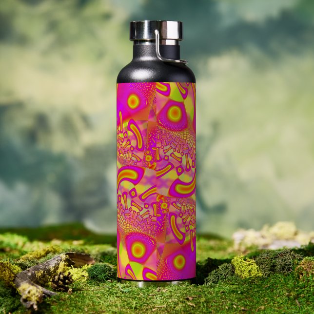 LollyPoP 3D Fused Glass Fractal Water Bottle (Outdoor)