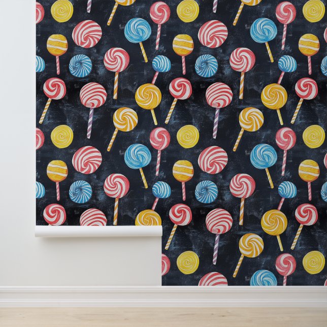 Lollypop Candies & Sweets Colourful Shop Decor Wallpaper (Application)