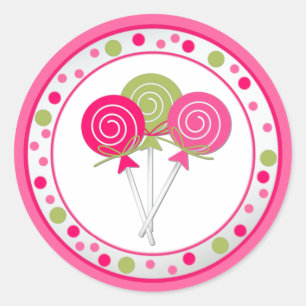 Lollypops Birthday Party Sticker