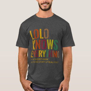 Lolo Knows Everything Grandpa Father's Day T-Shirt
