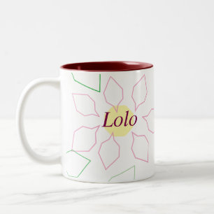 Lolo name Mug – Custom Coffee Cup name-letter L