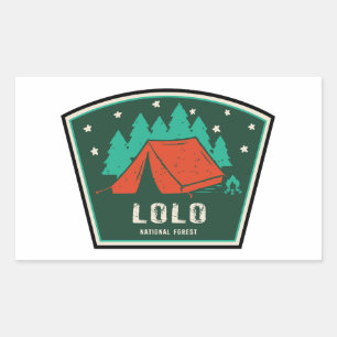 Lolo National Forest Montana Camping Rectangular Sticker