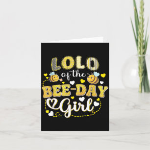 Lolo of The Bee-Day Girl Funny Bee Birthday Party Card