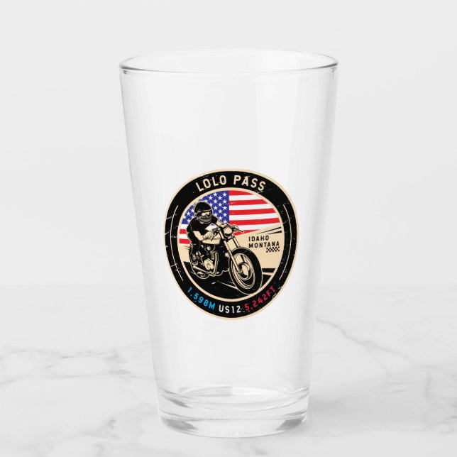 Lolo Pass Idaho Motorcycle Glass (Front)