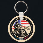 Lolo Pass Idaho Motorcycle Key Ring<br><div class="desc">Lolo Pass done in a vintage,  distressed style emblem. It is a famous scenic drive found in Idaho and Montana.</div>
