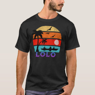 Lolo Retro Sunset Ocean Grandfather T-Shirt