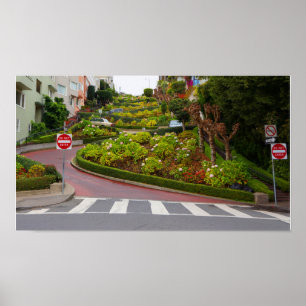 Lombard Street , Crookedest street Poster