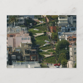 Lombard Street In San Francisco Americas Crookedes Postcard