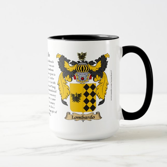 Lombardo Family Coat of Arms Mug (Right)