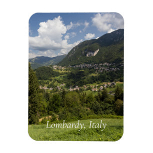 Lombardy Mountains Landscape, Italy Magnet