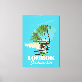 Lombok Indonesia map Canvas Print