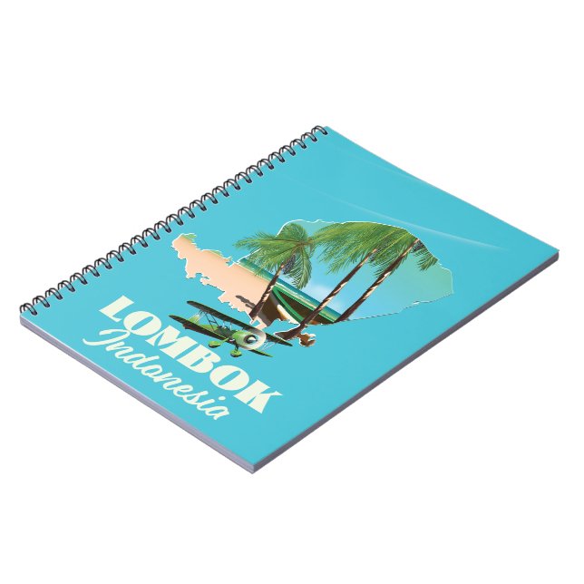 Lombok Indonesia map Notebook (Left Side)