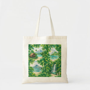 Lombok Indonesia Tropical Waterfall Beach Tote Bag