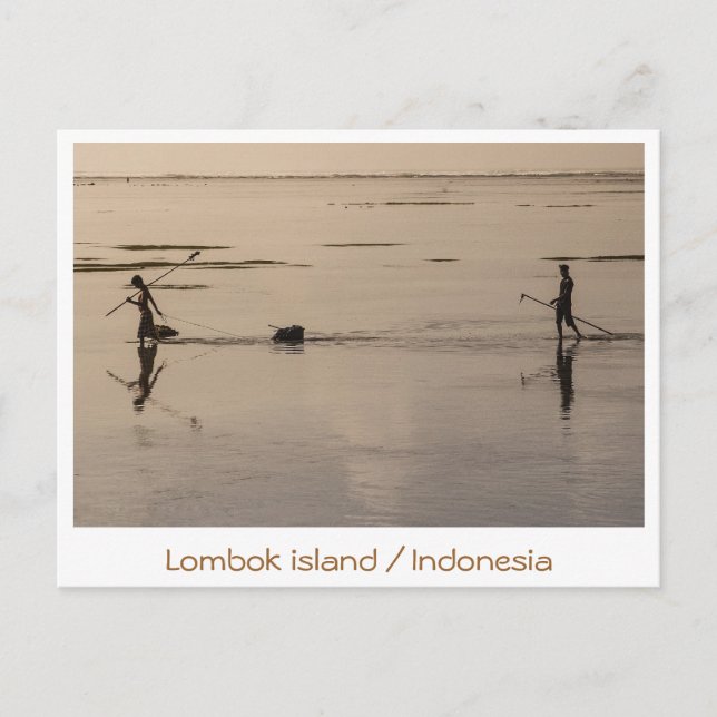 Lombok island / Indonesia monochrome images Postcard (Front)