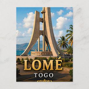 Lomé Atlantic Waterfront and Independence Monument Postcard