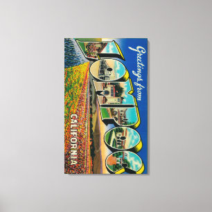 Lompoc, California - Large Letter Scenes Canvas Print