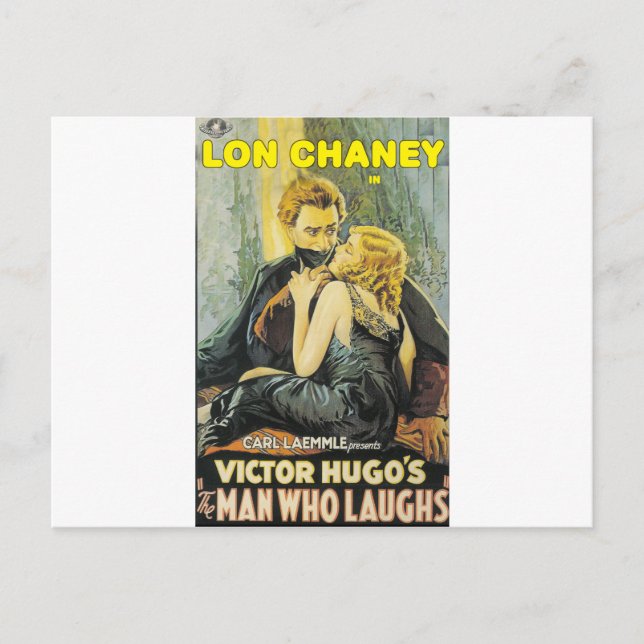 Lon Chaney is The Man Who Laughs Postcard (Front)