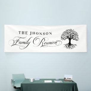 Lona Family Reunion tree backdrop Banner
