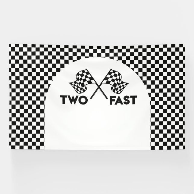 Lona Racing Birthday Two Fast backdrop banner (Horizontal)