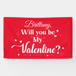 Lona Will you be my Valentine? banner 