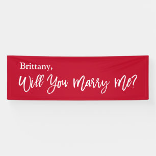 Lona  Will you Marry Me Proposal Sign banner 