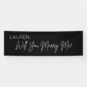 Lona  Will you Marry Me Proposal Sign banner backd