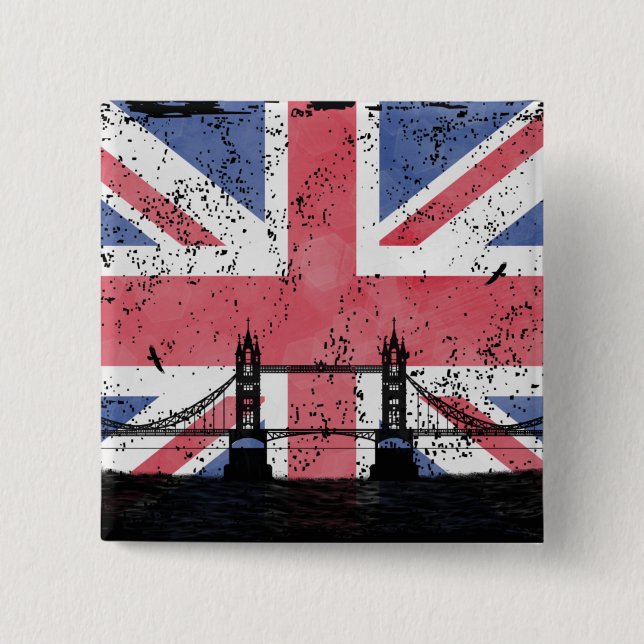 London 15 Cm Square Badge (Front)