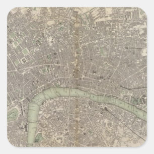 London 1843 square sticker
