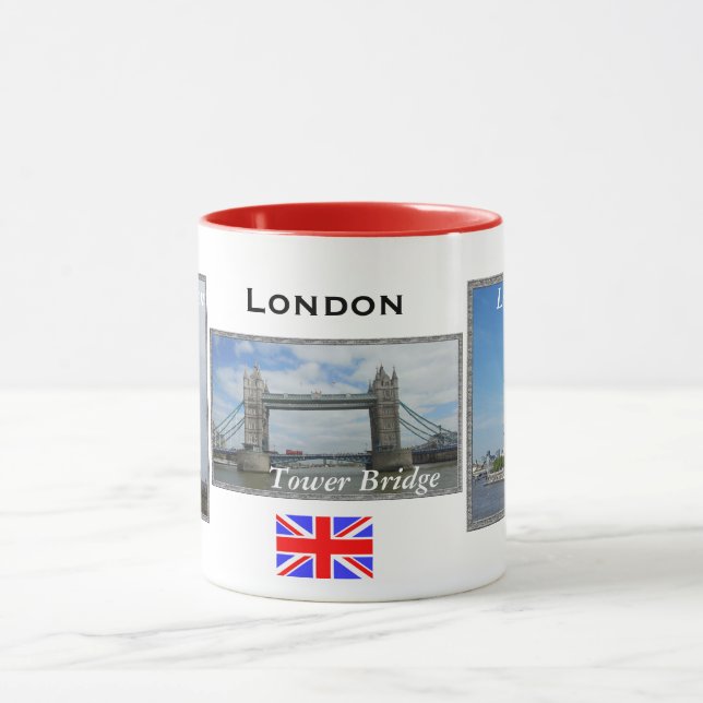London 3-panel Red London Combo Mug (Center)