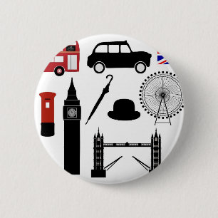 London 6 Cm Round Badge