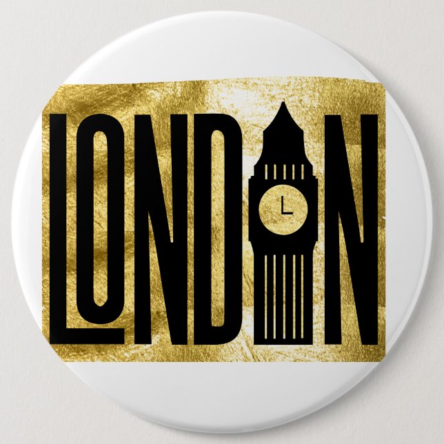 LONDON 6 CM ROUND BADGE (Front)