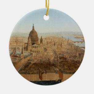 London: a bird's eye view of St. Paul's and the Ri Ceramic Tree Decoration