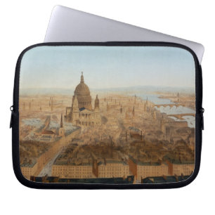 London: a bird's eye view of St. Paul's and the Ri Laptop Sleeve